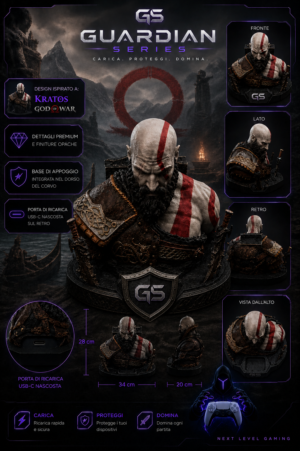 Docking Station PS5/XBOX - KRATOS